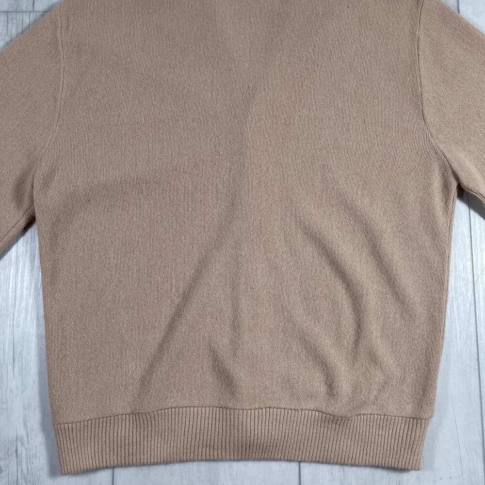 Vintage Arnold Palmer Cardigan Sweater Mens Size L Beige Robert Bruce - Picture 6 of 9
